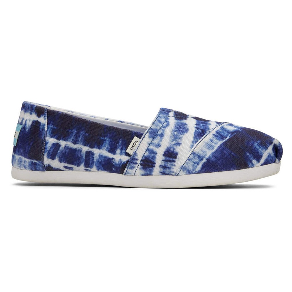 Toms Women's Alpargata Batik Dye Blue Canvas Sneakers Size 7 - Picture 5 of 5